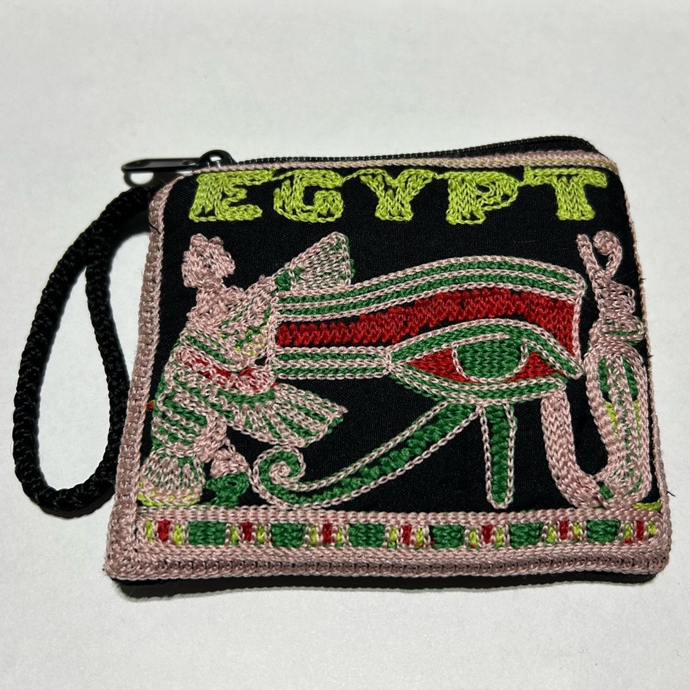 Handmade Multicolor Woven Egyptian Pattern Wallet
